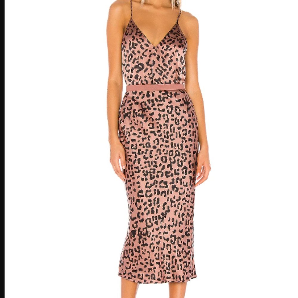 CAMI NYC Leopard Silk Dress - Size M